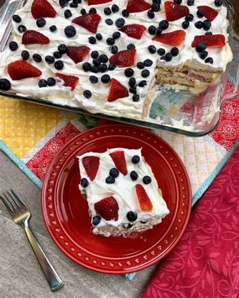 Blueberry And Strawberry Icebox Cake Recipe Back To My Southern Roots