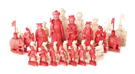 A 19th Century Chinese Ivory Chess Set Price Estimate 600 1000