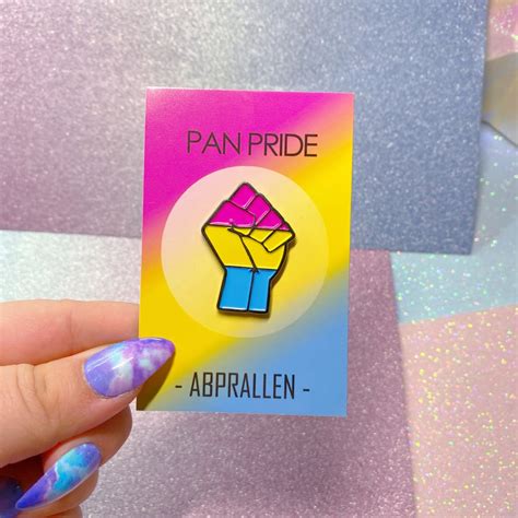 Pansexual Pride Flag Enamel Pin Abprallen