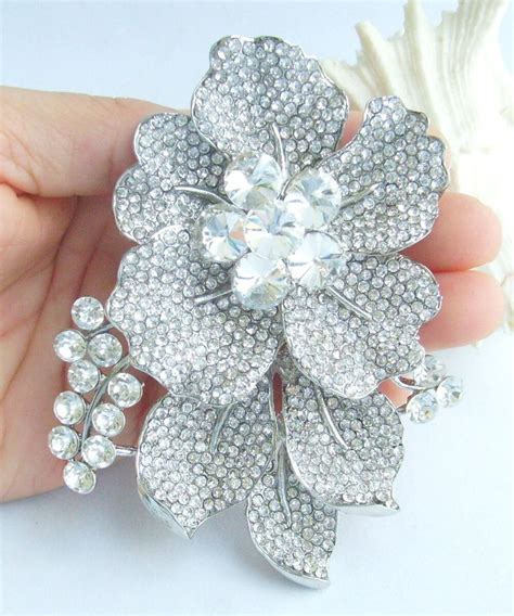Wedding Rhinestone Crystal Flower Brooch Pin Ee C In Brooches From Jewelry