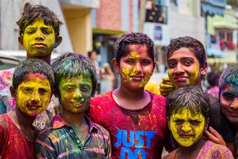 Kids Celebrating Holi Festival Free Image By Pavan Prasad On