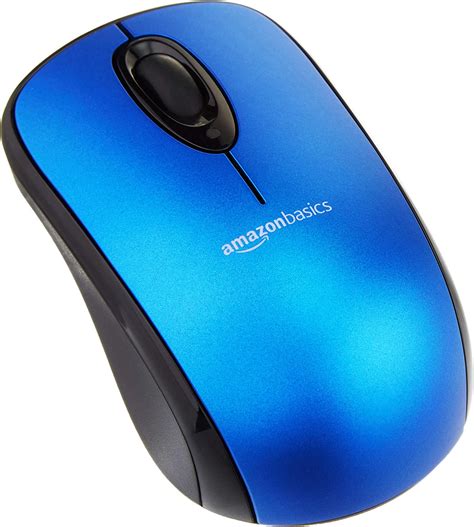 Amazonbasics Wireless Computer Mouse With Nano Receiver Blue Amazon