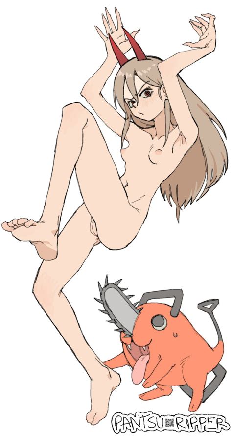 Rule 34 Chainsaw Man Completely Nude Naked Pantsu Ripper Posing Power