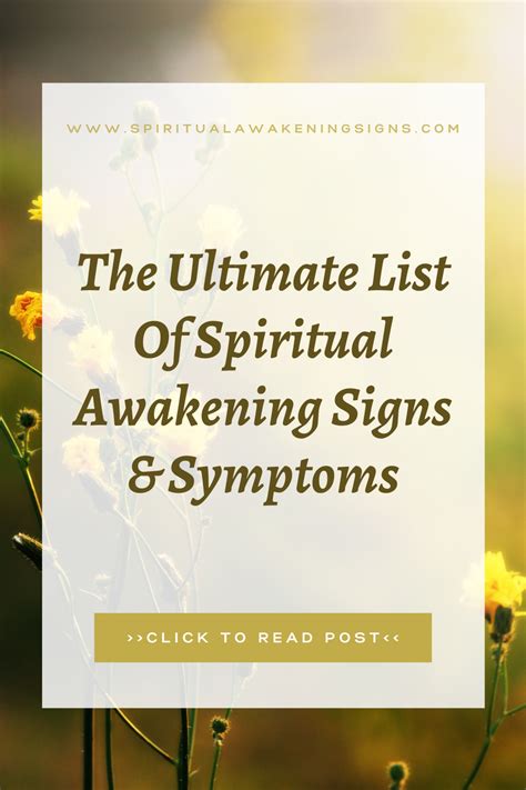 The Ultimate List Of Spiritual Awakening Signs And Symptoms Spiritual