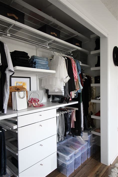 This handy tool does exactly what you think it would do, it doubles your hanging space in your closet. Mastering Closet Organization with The Container Store ...