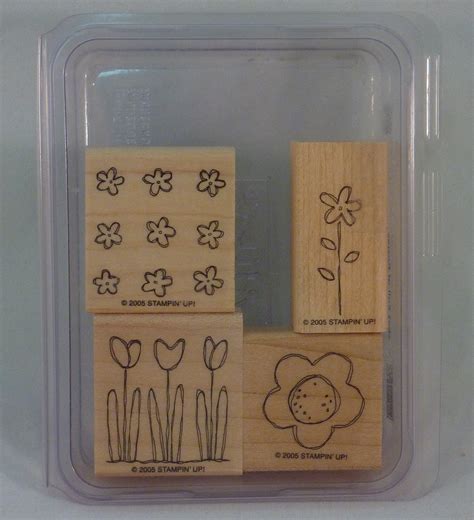 Buy Stampin Up Pocket Full Of Posies Set Of Decorative Rubber Stamps Retired Online At Low