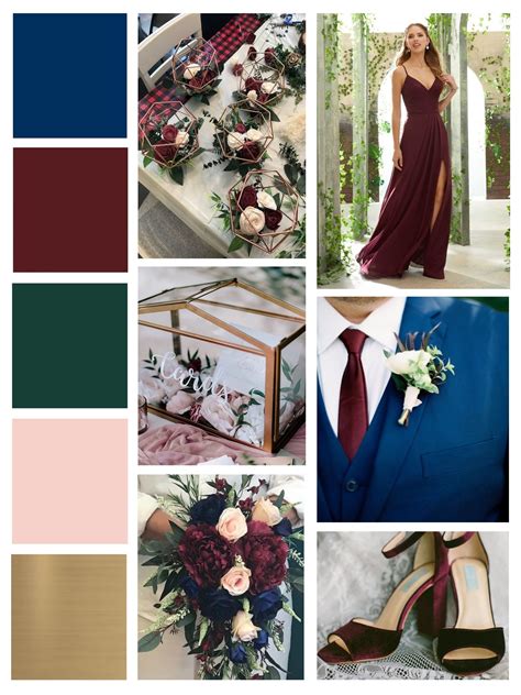 A Wedding Palette Loosely Based On Beauty And The Beast Burgundy Based