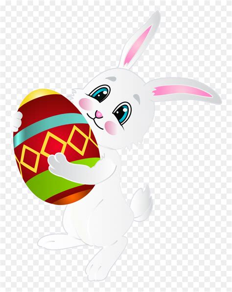 Easter Bunny With Egg Png Clip Art Bunny Clipart Free Flyclipart