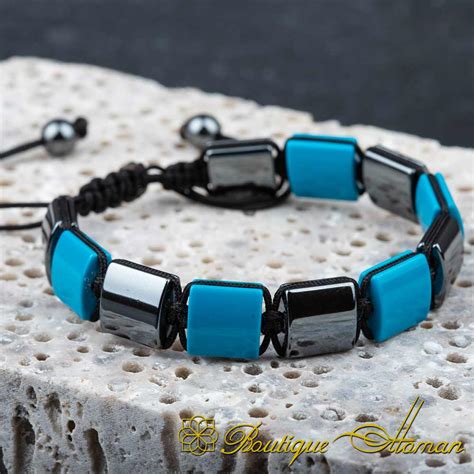 Turquoise Adjustable Beaded Bracelet Boutique Ottoman Jewelry Store