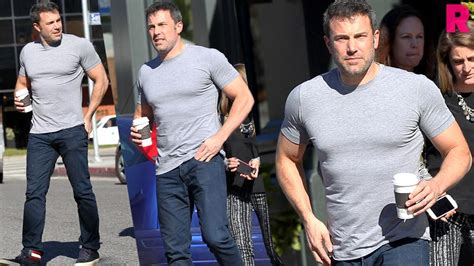 Hunky Actor Ben Affleck Sports Rippling Batman Ready Muscles While Out