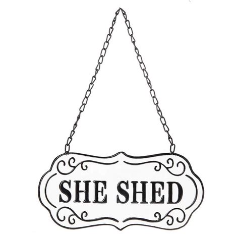 Embossed She Shed Arrow Wall Decor At The Nut House