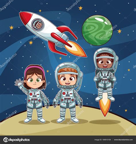 Dibujo Astronauta Infantil Astronautas Sus Trajes Y Paseos