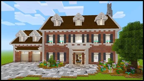 Colonial Style Homes Colonial House Minecraft Tutorial California