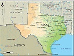 Geographical Map of Texas and Texas Geographical Maps