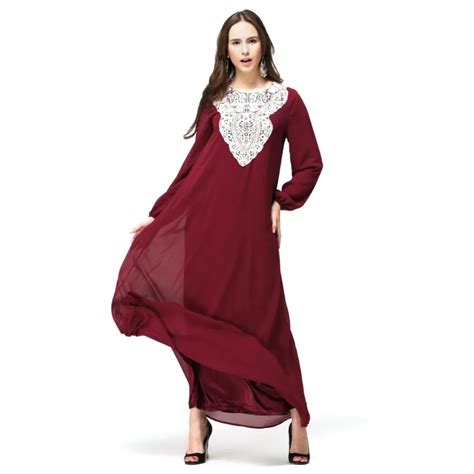 buy kaftan jilbab islamic muslim abaya women chiffon maxi long sleeve dress