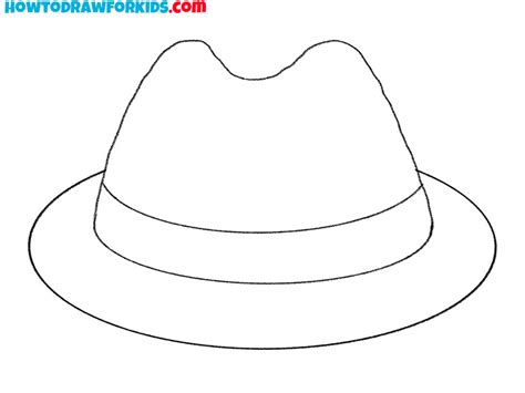 How To Draw A Fedora Hat Easy Drawing Tutorial For Kids