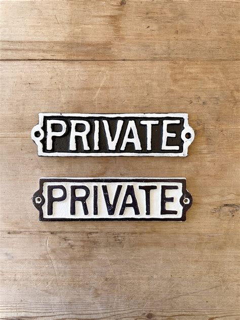 Private Door Sign Private Property Sign Drive Way Sign Metal Sign