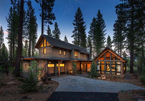 Exterior wood siding replicate rustic reclaimed wood siding and trim. Rustic mountain house with a modern twist in Truckee ...