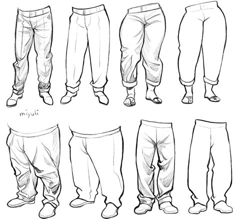 Pants Drawing Reference And Sketches For Artists