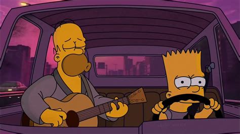 Homer And Bart Simpsons Driving Lofi Youtube
