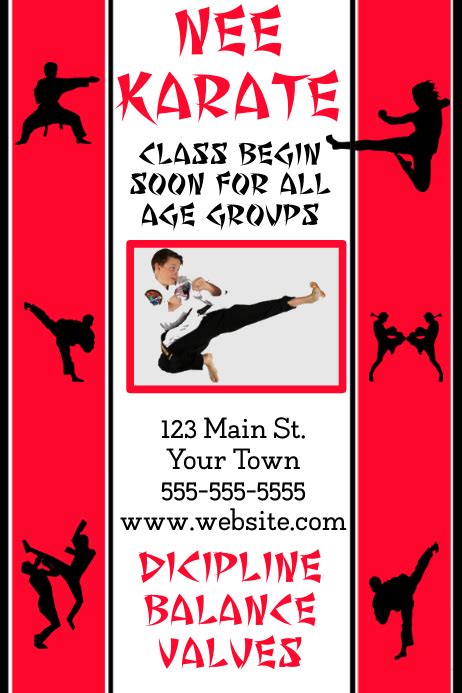 Karate Advertising Template Postermywall