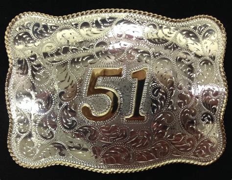 51 Buckle Custom Made And Hand Engraved By R And R Buckles Hand
