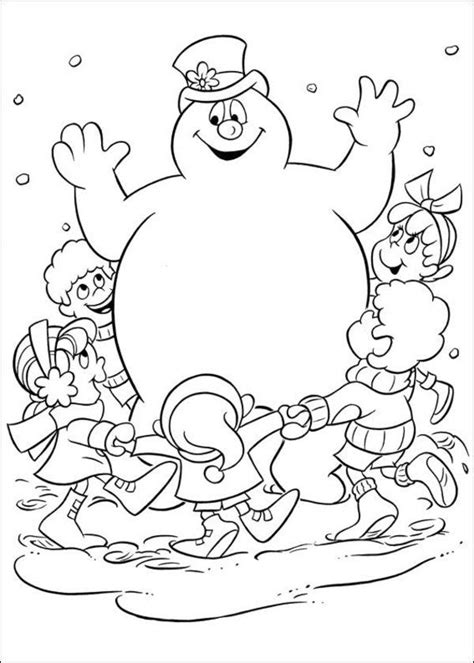 Christmas Coloring Pages Frosty The Snowman Hakume Colors