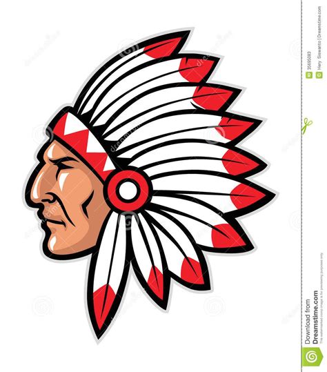Red Indian Indian Head Native American Warrior Native American