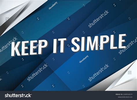 Keep Simple Word Concept Vector Illustration Stock Vector Royalty Free