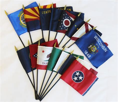 Buy 50 Us State Stick Flag Set Flagline