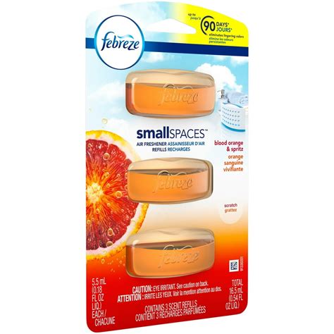 Febreze Small Spaces Air Freshener Refills Blood Orange And Spritz 3