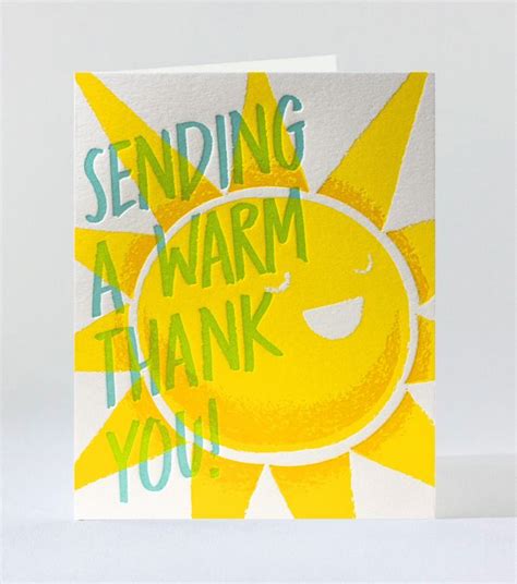 Warm Sunshine Cute Thank You Cards Handmade Thank You Cards