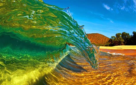 Transparent Sea Wave Hd Desktop Wallpaper Widescreen High