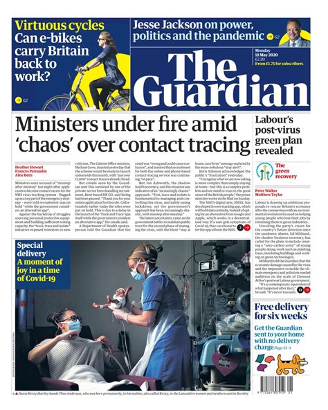 The Guardian May 18 2020 Newspaper Get Your Digital Subscription