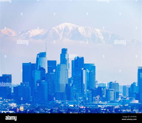 March 3 2023 Los Angeles Ca Usa A View Of Downtown La With The
