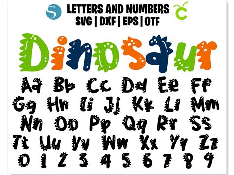 Dinosaur Font Svg Dinosaur Font Otf Dinosaur Alphabet Svg Etsy
