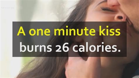 A One Minute Kiss Burns 26 Calories Youtube