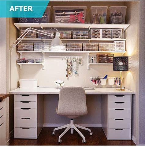 There is plenty of room for a laptop, and has storage drawers as an bonus. Custom 16-piece ALGOT system from IKEA | Werkkamer thuis ...