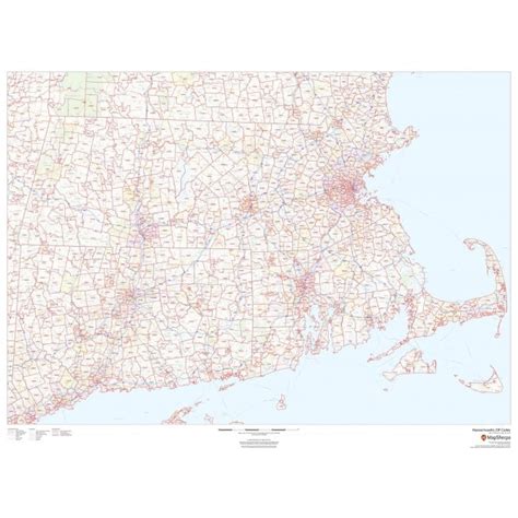 Massachusetts Zip Code Map