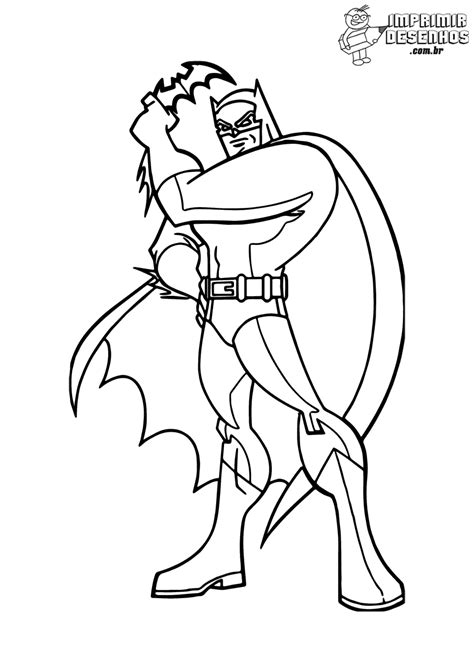 Batman Com Batarang Para Colorir Imprimir Desenhos