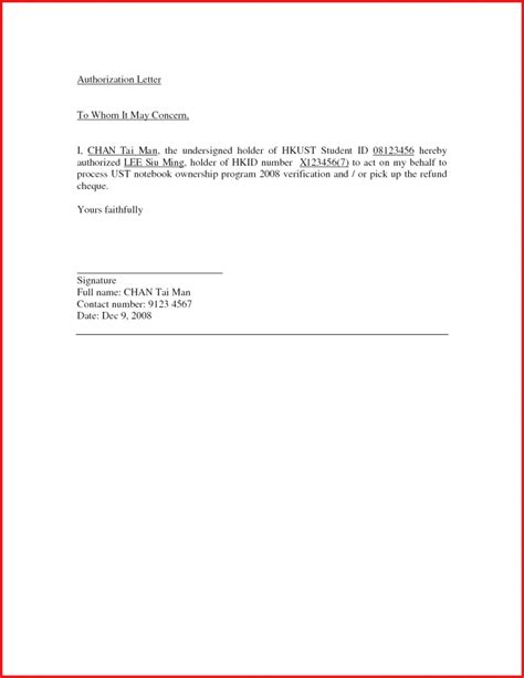 Sample Authorization Letter For Bank Transactions Template Business