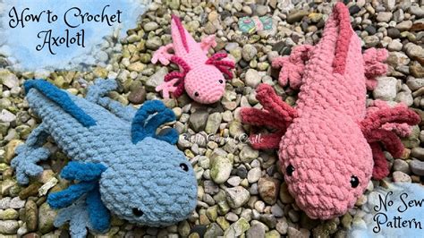 How To Crochet Axolotl No Sew Pattern Tutorial Youtube