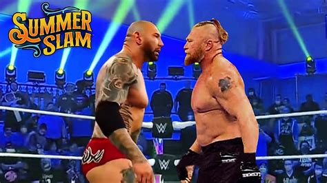 Full Match Brock Lesnar Vs Batista Wwe Raw 2022 Youtube