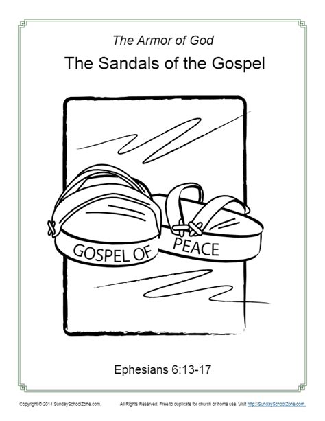 Sandals Of The Gospel Armor Of God For Kids