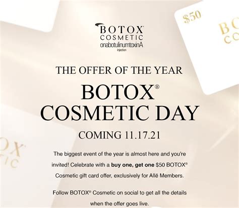 Botox® Cosmetic Day The Biggest Offer Of The Year