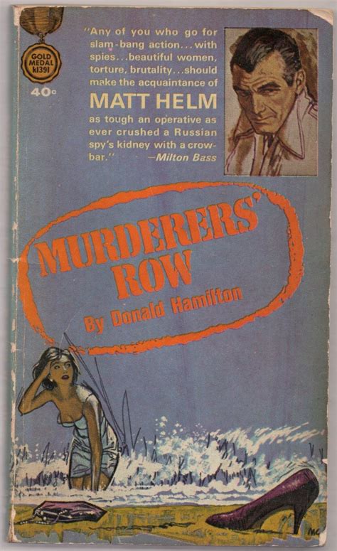 Matt Helm Murderers Row By Donald Hamilton Paperback Original 1962