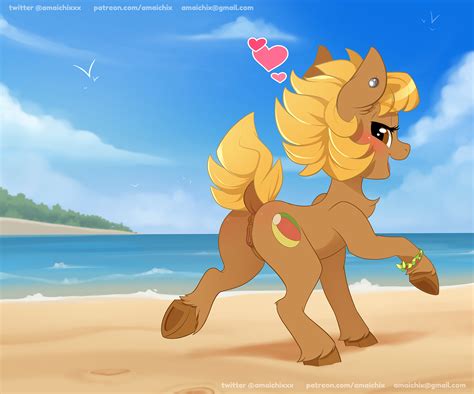 Rule 34 Amaichix Anus Ass Beach Ball Character Blush Earth Pony