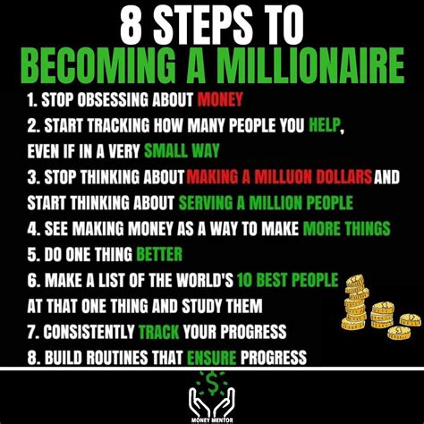Money Mentor On Instagram 8 Steps To Becoming A Millionaire