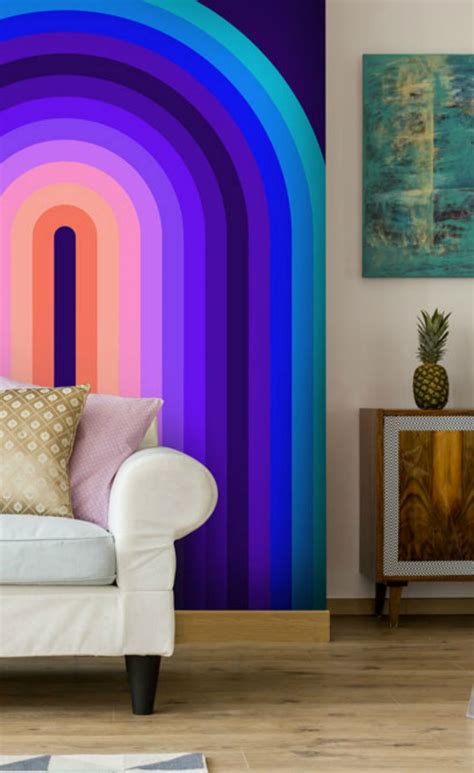 Uber Cool Retro Vibes With This Retro Wall Mural From Wallsauce Created By Artist Greg Mably And