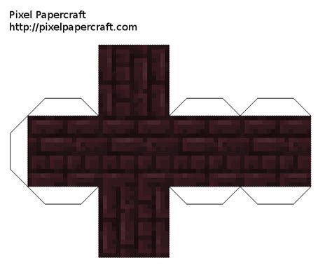 Papercraft Nether Brick Minecraft Crafts Minecraft Templates Paper
